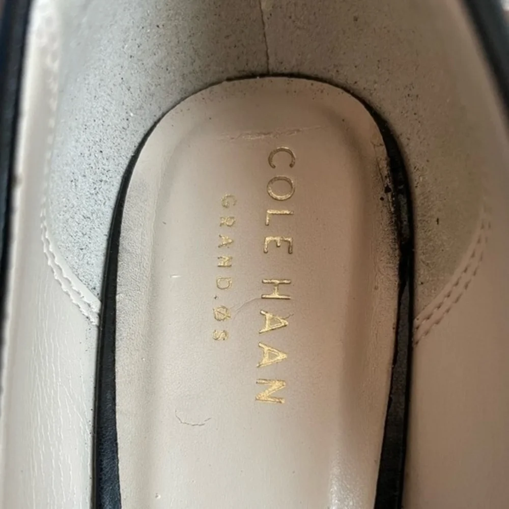 MSRP$270 COLE HAAN Helen Grand Black Leather Pumps Heels Women’s Size 7.5